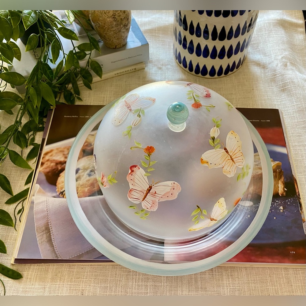 Butterfly Glass Cake Dome
